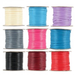 Cordon Synthétique Plat effet serpent 4mm (25m./bobine)