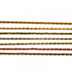 Brass Tube Chain Diamond Cut 1.5mm