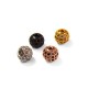 Brass Bead with Rhinestones 8mm Ø1.8mm