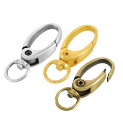 Fermoir Mousqueton Pivotant en Zamak 10 x 37 mm