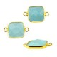 Pendant Stone Square with 2 Loops Connector 16mm