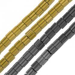 Αιματίτης Χάντρα Κύβος 4mm (Ø1.1mm) (~100τμχ)