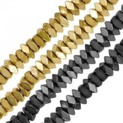 Αιματίτης Χάντρα Ροδέλα Πολυεδρική 6x3mm (Ø1.1mm) (~128τμχ)