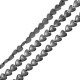 Hematite Slider Heart 6mm (Ø1mm) (70pcs) (40cm)