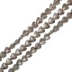Hematite Slider Heart 6mm (Ø1mm) (70pcs) (40cm)