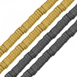 Αιματίτης Χάντρα Ροδέλα 4mm/1mm (Ø1mm) (~370τμχ)