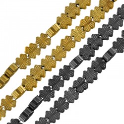 Αιματίτης Τριφύλλι Περαστό 6.7mm/3.5mm (Ø1mm) (~60τμχ)