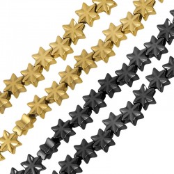 Αιματίτης Αστέρι Περαστό 6.5x7.5mm/3.2mm (Ø1.1mm) (~60τμχ)