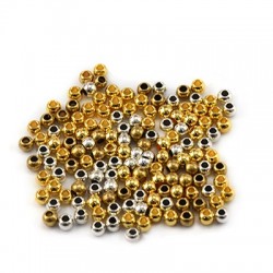 Perlina in Metallo Ottone 3mm (Ø1.2mm)