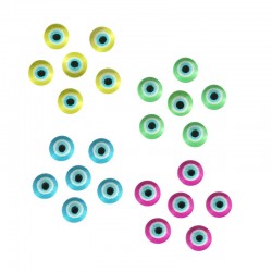 Acrylic Cabouchon Flatback Round w/ Evil Eye 5mm
