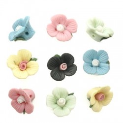 Porcelain Slider Flower 15mm