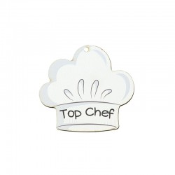 Wooden Pendant Hat "Top Chef" 60x55mm