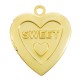 Colgante de Metal Latón Corazón Abrible "Sweet" 19mm