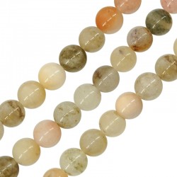 Mountain Jade Bead Round 8mm (Ø~1.5mm) (~47pcs)