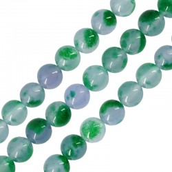 Mountain Jade Bead Round 8mm (Ø~1.5mm) (~47pcs)