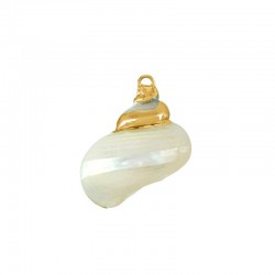 Sea Shell Pendant Plated (~28x33mm)