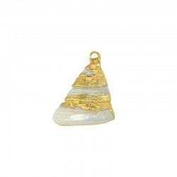 Sea Shell Pendant Plated (~24x23mm)