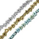 Perle Passant Fleur 4mm en Hématite (~40cm)