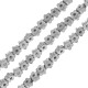 Perle Passant Fleur 4mm en Hématite (~40cm)