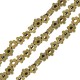 Perle Passant Fleur 4mm en Hématite (~40cm)