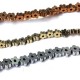 Perle Passant Fleur 4mm en Hématite (~40cm)