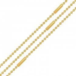Brass Chain Diamond Cut w/ 
Palladium1mm