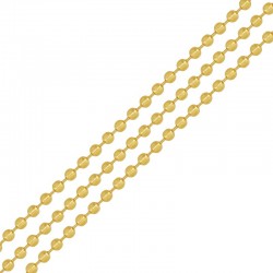 Brass Chain Diamond Cut w/ 
Palladium 2mm