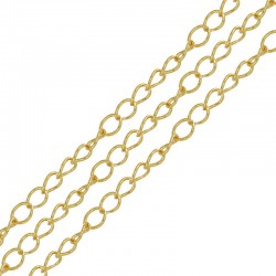 Brass Chain w/ 
Palladium  ~4x5.7mm/0.6mm