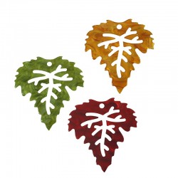 Plexi Acrylic Pendant Leaf 56x60mm