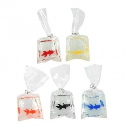 Resin Pendant w/ Bag & Fish 25x48mm