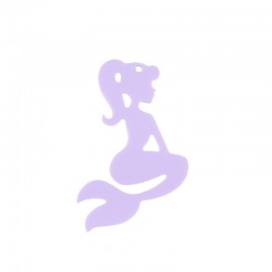 Plexi Acrylic Pendant Mermaid 41x54mm