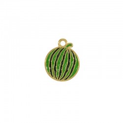 Colgante de Metal Esmaltado Sandia 18x14mm