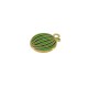 Enameled Zamak Pendant Watermelon 18x14mm