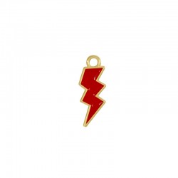 Pendentif en Zamak Émaillé Éclair 19 x 8 mm