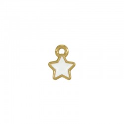 Pendentif Étoile en Zamak Émaillé 10 x 8 mm