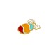 Enameled Zamak Pendant Egg 15x22mm