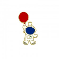 Zamak Pendant Astronaut w/ Enamel 14x30mm