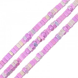 Howlite Bead Square Dark Purple 3mm/2mm (Ø0.9mm) (~235pcs)