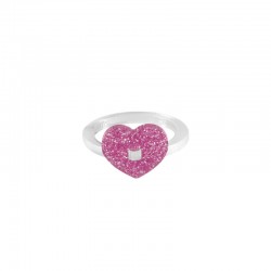 Plexi Acrylic Ring w/ Heart 22mm/18mm