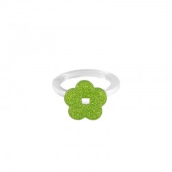 Plexi Acrylic Ring w/ Flower 22mm/18mm