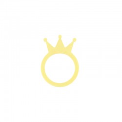 Plexi Acrylic Finger Ring with Crown 22mm/18mm