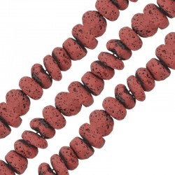 Lava Spacer Pink 4x6mm Ø~0.9mm (~84pcs)