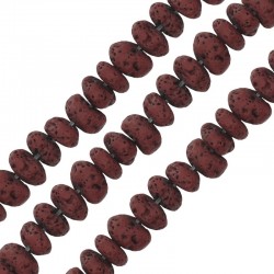 Lava Spacer Dark Magenta 4x6mm Ø~0.9mm (~84pcs)