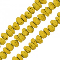 Lava Spacer Mustard 4x6mm Ø~0.9mm (~84pcs)