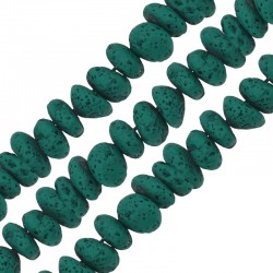 Lava Spacer Dark Green 4x6mm Ø~0.9mm (~84pcs)