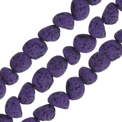 Lava Irregular Bead Purple 5x8mm Ø~0.8mm (~49pcs)