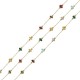 Cadena de Acero Inoxidable 304 con Espaciadores de Cuentas de Semillas de 4 mm (~20 m)φ