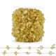 Chaîne en Acier Inoxydable 304 avec Perles Jaunes 4-8 mm (~20 m)