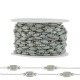 Stainless Steel 304 Chain with Grey Glass Tubes 4.3-7mm (20mtr)