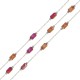 Catena in Acciaio Inossidabile 304 con Tubi di Vetro Rossi 4.3-7 mm (20 m)